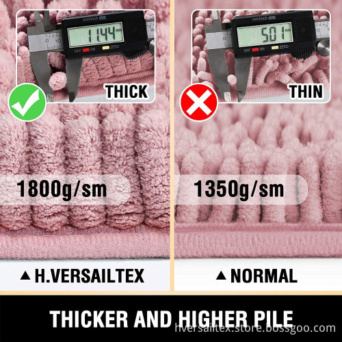 Upgraded Extra Soft Absorbent Chenille Plush Bath Rug